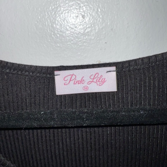 My Best Self Ribbed Knit Black Blouse - Picture 3 of 4